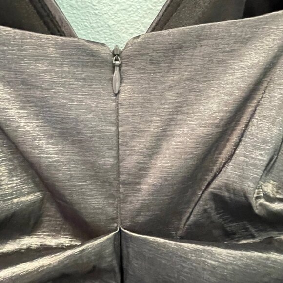 Juno‎ Dress Collection Dark Gray Silver Metallic Mini Dress Size Medium - Picture 3 of 6